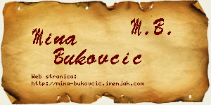 Mina Bukovčić vizit kartica